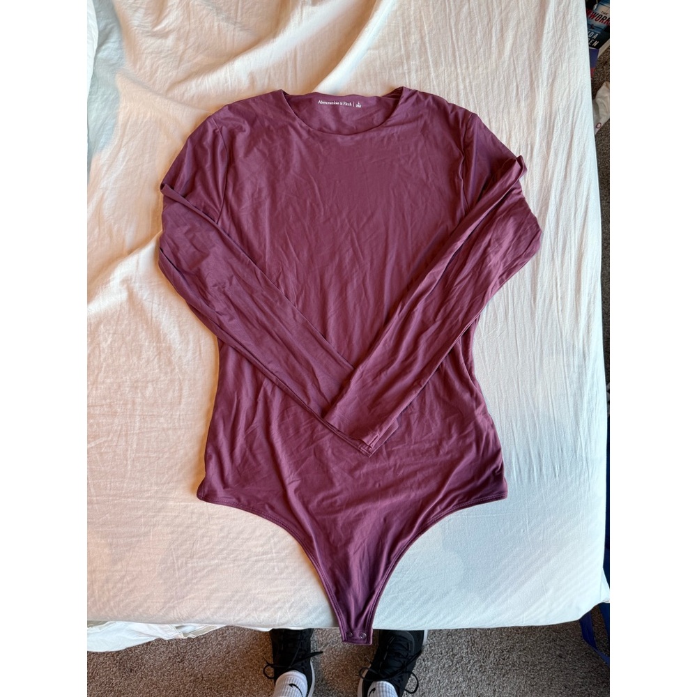 Abercrombie & Fitch Mauve Long Sleeve Bodysuit
